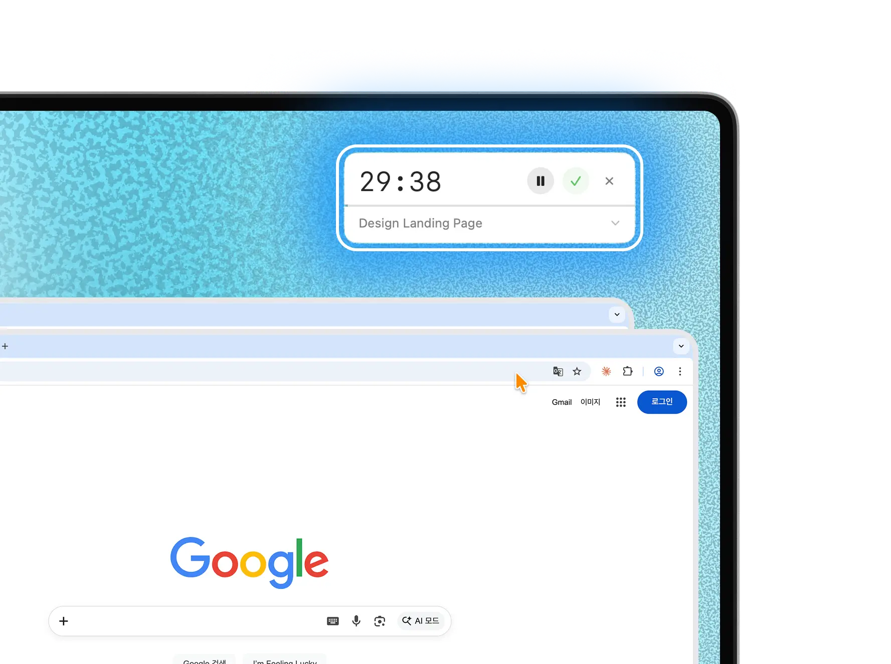 Floating focus timer countdown on macOS desktop